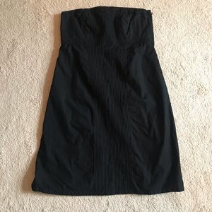 GAP 10 Petite Black Strapless Dress